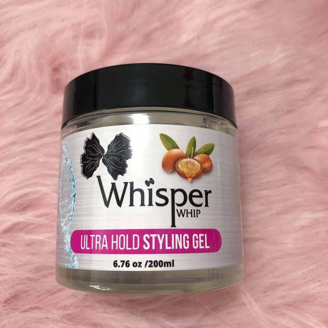 Whisper Whip Styling Foam Mousse, Styling Gel, and Edge Control Combo Set