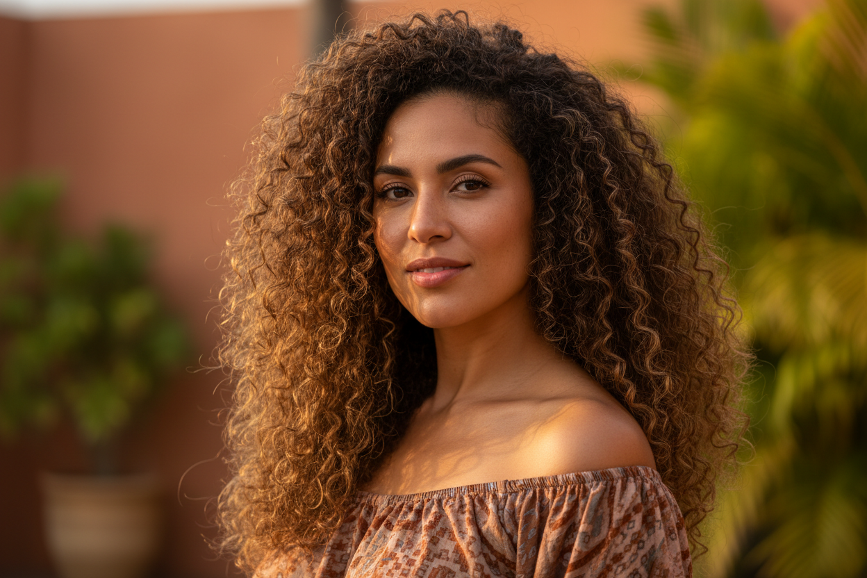 latina women with curly hair