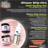 Whisper Whip Styling Foam Mousse, Styling Gel, and Edge Control Combo Set